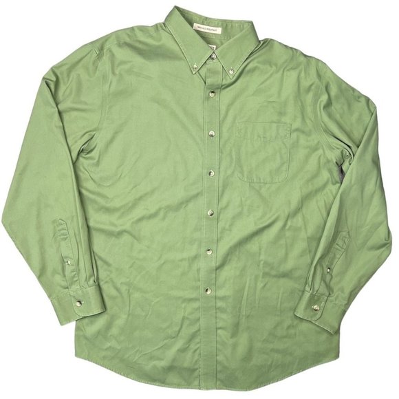 𝅺L.L. Bean Mens Green Down Shirt Size Large - Picture 1 of 4